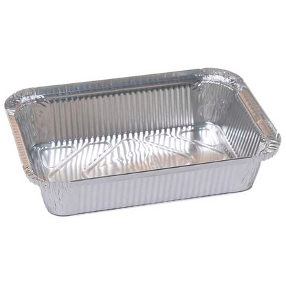 Artikelbild für METRO PROFESSIONAL Aluschalen mit Deckel rechteckig silber 870 ml, 50 St., Artikelnummer 798757