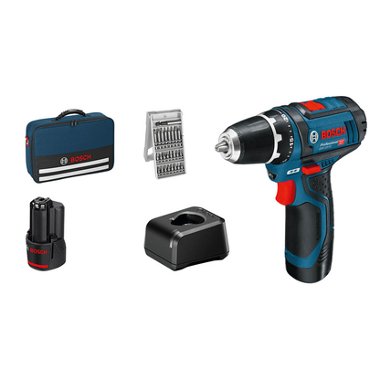Artikelbild für BOSCH Professional GSR 12V-15 Akku-Bohrschrauber 12,0 V, mit 2 Akkus, Artikelnummer 138907