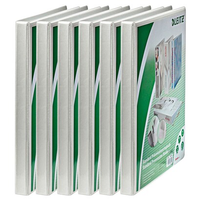 Artikelbild 2 für LEITZ Präsentationsringbücher 4-Ringe weiß 2,9 cm DIN A4, 6 St., Artikelnummer 596056