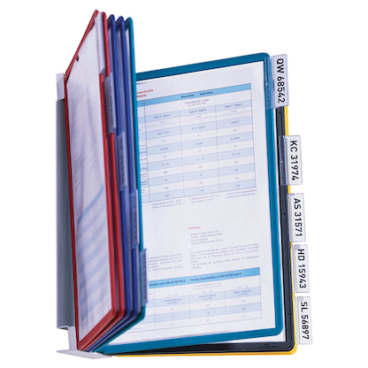 Artikelbild für DURABLE Wand-Sichttafelsystem VARIO® WALL 556700 DIN A4 farbsortiert mit 10 Sichttafeln, 1 St., Artikelnummer 164442