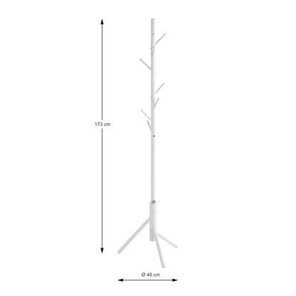 Artikelbild 2 für HAKU Möbel Kleiderständer 52326 weiß Metall 8 Haken 48,0 x 173,0 cm, Artikelnummer 192496