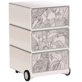 Artikelbild 1 für PAPERFLOW easyBox Tropical Rollcontainer weiß, bunt 62471 4 Auszüge 39,0 x 43,6 x 64,2 cm, Artikelnummer 215877