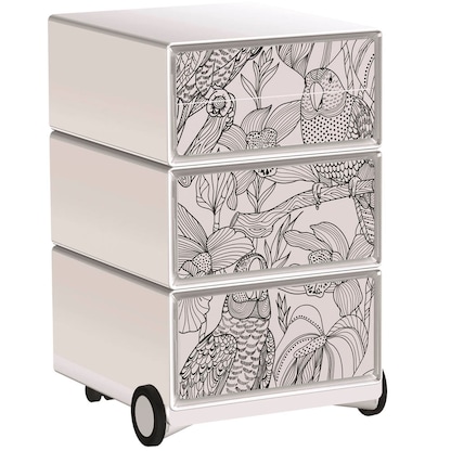Artikelbild für PAPERFLOW easyBox Tropical Rollcontainer weiß, bunt 62471 4 Auszüge 39,0 x 43,6 x 64,2 cm, Artikelnummer 215877