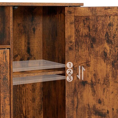 Artikelbild 12 für VASAGLE Sideboard, LSC096B01 braun 110,0 x 33,0 x 75,0 cm, 1 St., Artikelnummer 289609