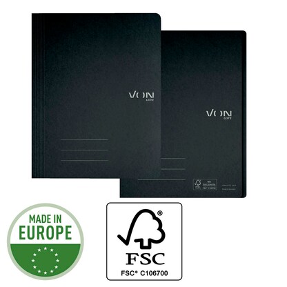 Artikelbild 4 für VON LEITZ Schnellhefter Karton schwarz DIN A4, 1 St., Artikelnummer 635369