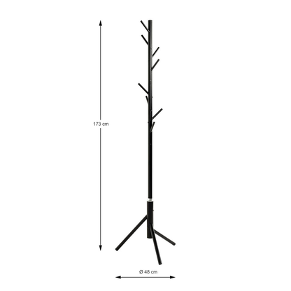 Artikelbild 2 für HAKU Möbel Kleiderständer 52526 schwarz Metall 8 Haken 48,0 x 173,0 cm, Artikelnummer 192514