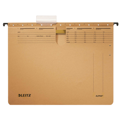 Artikelbild 2 für LEITZ Hängehefter ALPHA® 1914 Karton naturbraun DIN A4 1x kaufmännische Heftung, 25 St., Artikelnummer 351641