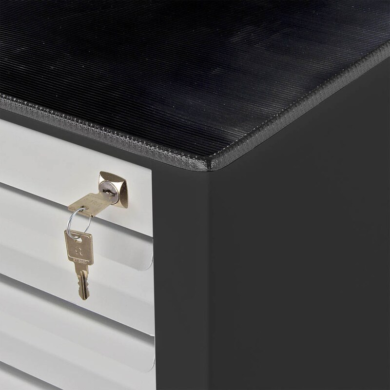 Produktbild von ADB Schubladenschrank Mammut, Mit 9 Schubladen, Werkzeugschrank 9 Schübe, Aus Metall, Für Die Werkstatt Als Materialschrank, Komplett Vormontiert, Abschließbar, 70x43,5x120 Cm, Hergestellt In Der EU