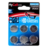 Artikelbild 1 für HyCell Knopfzellen CR2025 Lithium 3,0 V, 6 St., Artikelnummer 534235