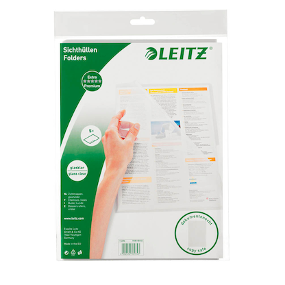 Artikelbild 16 für LEITZ Sichthüllen Premium 4100 DIN A4 glasklar glatt 0,15 mm, 100 St., Artikelnummer 578682