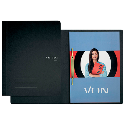 Artikelbild 5 für VON LEITZ Schnellhefter Karton schwarz DIN A4, 1 St., Artikelnummer 635369