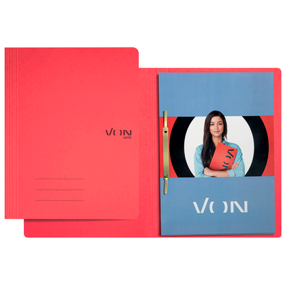 Artikelbild 4 für VON LEITZ Schnellhefter Karton farbsortiert DIN A4, 5 St., Artikelnummer 635528