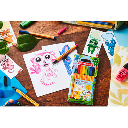 Artikelbild 2 für STABILO point 88 Mini Animal Vibes Fineliner farbsortiert 0,4 mm, 8 St., Artikelnummer 739549