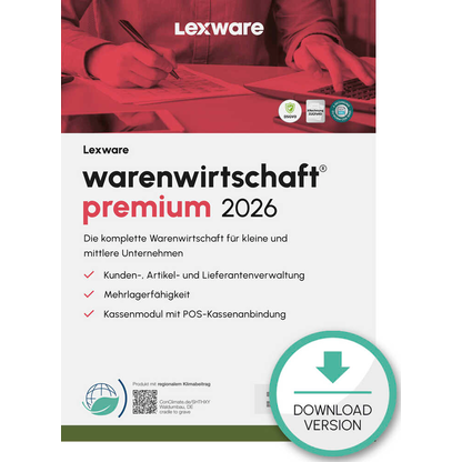 Artikelbild für LEXWARE Warenwirtschaft Premium 2026 Software Vollversion (Download-Link), Artikelnummer 765427