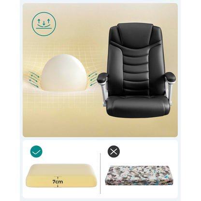 Artikelbild 6 für SONGMICS Chefsessel, OBG21B Kunstleder schwarz, Gestell, Artikelnummer 262653