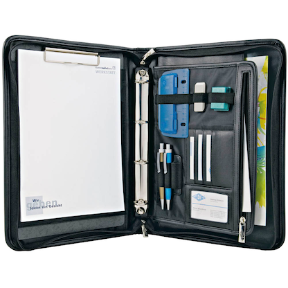 Artikelbild 2 für WEDO Ringbuchmappe Elegance Kunstfaser DIN A4 schwarz, Artikelnummer 149104