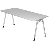 Artikelbild 1 für HAMMERBACHER AS19 höhenverstellbarer Schreibtisch lichtgrau rechteckig, A-Fuß-Gestell silber 180,0 x 80,0 cm, Artikelnummer 964049