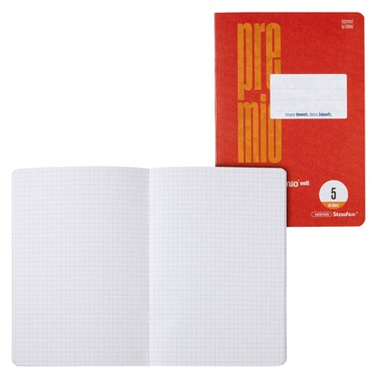 Artikelbild für Staufen® Schulheft Premio Lineatur 5 kariert DIN A5 ohne Rand, 16 Blatt, 1 St., Artikelnummer 453318