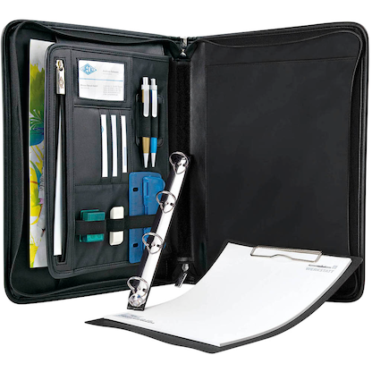 Artikelbild 4 für WEDO Ringbuchmappe Elegance Kunstfaser DIN A4 schwarz, Artikelnummer 149104