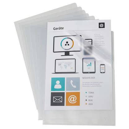 Artikelbild für Esselte Sichthüllen DIN A4 transparent genarbt 0,11 mm, 100 St., Artikelnummer 844607