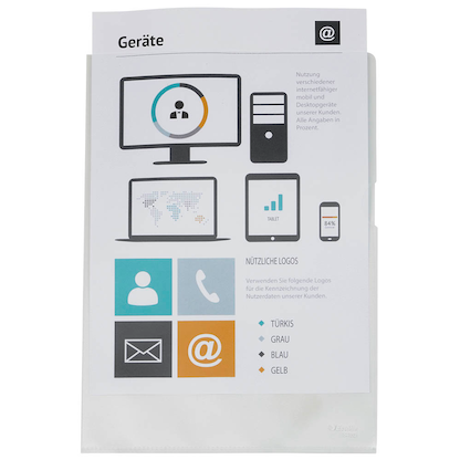 Artikelbild 2 für Esselte Sichthüllen DIN A4 transparent genarbt 0,11 mm, 100 St., Artikelnummer 844607