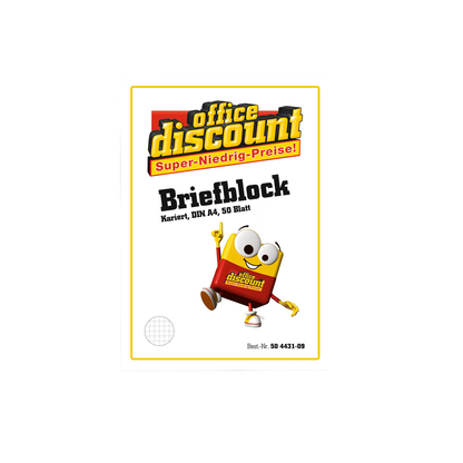Artikelbild 2 für office discount Briefblöcke DIN A4 kariert, 10 Blöcke, Artikelnummer 504431