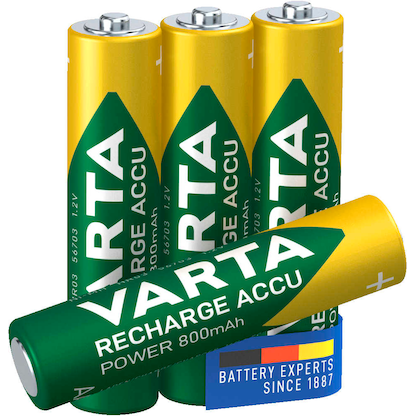 Artikelbild für VARTA Akkus RECHARGE ACCU Power Ni-MH Micro AAA 800 mAh, 4 St., Artikelnummer 883249