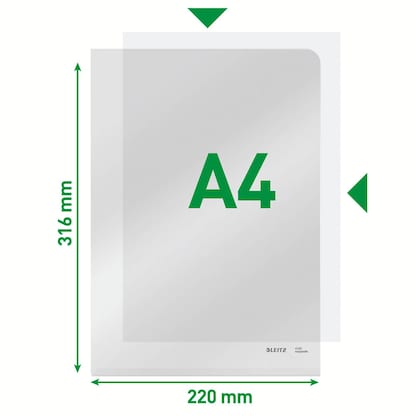 Artikelbild 2 für LEITZ Sichthüllen Super Premium 4153 DIN A4 glasklar glatt 0,15 mm, 100 St., Artikelnummer 578732