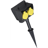 Artikelbild 1 für BACHMANN 2-fach Gartensteckdose 2,0 m schwarz, Artikelnummer 185072