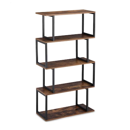 Artikelbild für relaxdays Beistellregal braun/schwarz 73,0 x 30,0 x 136,0 cm, 1 St., Artikelnummer 520144