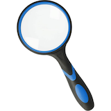 Artikelbild 1 für WESTCOTT Lupe schwarz/blau 4-fach, Ø 75 mm, Artikelnummer 537611