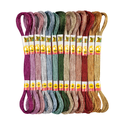 Artikelbild 2 für folia Garn METALLIC zum Sticken glänzend mehrfarbig 1,0 mm x 8,0 m, Artikelnummer 690386