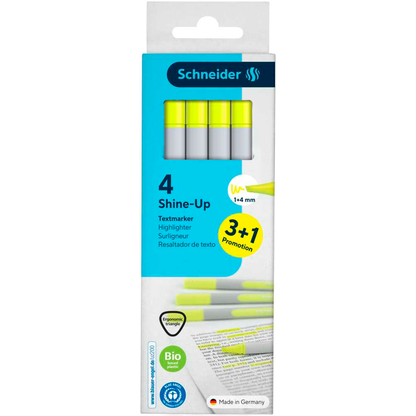Artikelbild 4 für 3 + 1 GRATIS: Schneider Shine-Up Textmarker gelb, 3 St. + GRATIS 1 St., Artikelnummer 786899