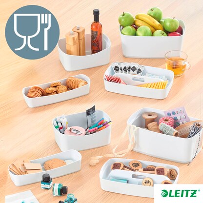 Artikelbild 4 für LEITZ MyBox Aufbewahrungsbox 3,0 l perlweiß/grau 24,6 x 16,0 x 9,8 cm, 1 St., Artikelnummer 403232