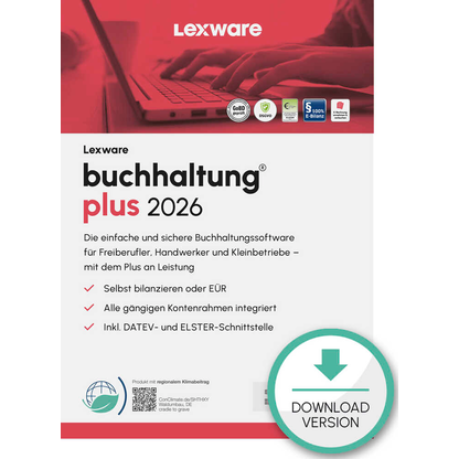 Artikelbild für LEXWARE Buchhaltung Plus 2026 Software Vollversion (Download-Link), Artikelnummer 765513