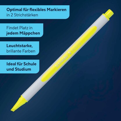 Artikelbild 3 für 3 + 1 GRATIS: Schneider Shine-Up Textmarker gelb, 3 St. + GRATIS 1 St., Artikelnummer 786899