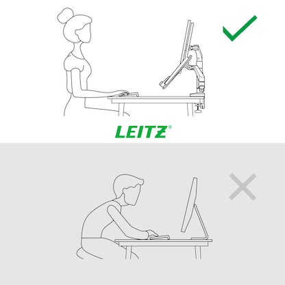 Artikelbild 8 für LEITZ Laptop-Monitor-Halterung Ergo 65380089 dunkelgrau für 1 Monitor und 1 Laptop, Tischklemme, Artikelnummer 103749
