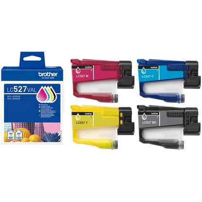 Artikelbild für brother LC-527VAL schwarz, cyan, magenta, gelb Druckerpatronen, 4er-Set, Artikelnummer 707279