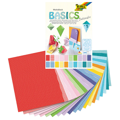Artikelbild für folia Motivblock BASICS INTENSIV farbsortiert 270 g/qm 1 Block, Artikelnummer 557126