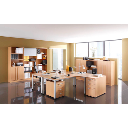 Artikelbild 5 für HAMMERBACHER Aktenschrank Orbis, V7100/6/6/RE buche 4 Fachböden 80,0 x 42,0 x 200,4 cm, Artikelnummer 763318