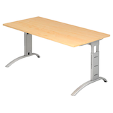 Artikelbild 1 für HAMMERBACHER FS16 höhenverstellbarer Schreibtisch ahorn rechteckig, C-Fuß-Gestell silber 160,0 x 80,0 cm, Artikelnummer 866448