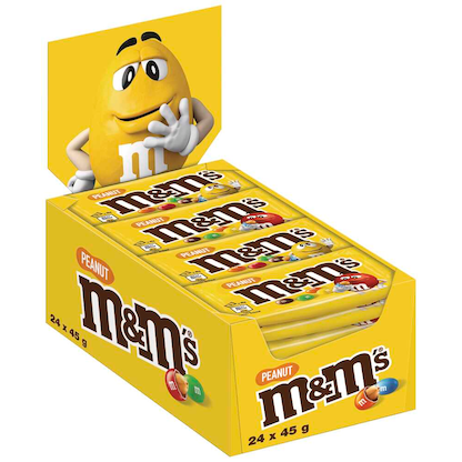 Artikelbild für m&m's PEANUT Schokobonbons 24x 45,0 g, Artikelnummer 397513