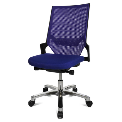 Artikelbild 3 für Topstar Bürostuhl Autosynchron®-1 Alu, AU1090 T38 Stoff blau, Gestell alu, Artikelnummer 798447