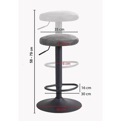 Artikelbild 2 für WOHNLING Barhocker WL6.194 grau, 1 St., Artikelnummer 438834