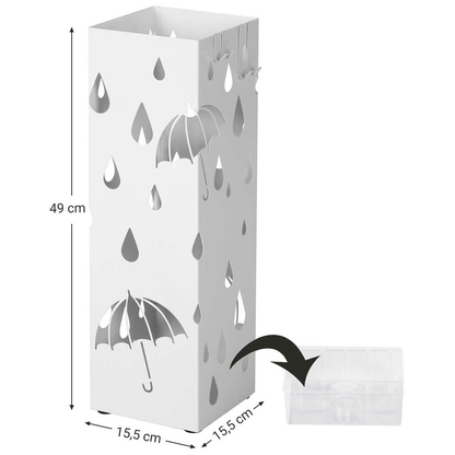 Artikelbild 3 für SONGMICS Schirmständer LUC49W weiß, Metall, Artikelnummer 439519