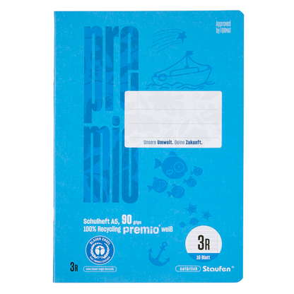 Artikelbild 3 für Staufen® Schulheft Premio Lineatur 3R liniert DIN A5 Außenrand, 16 Blatt, 1 St., Artikelnummer 453256