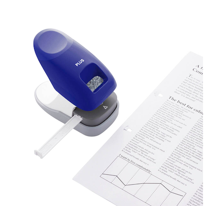 Artikelbild 3 für PLUS JAPAN Klammerloses Heftgerät blau, 1 St., Artikelnummer 368858