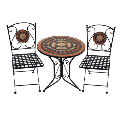 Artikelbild 2 für Garden Pleasure Sitzgruppe PULAR, schwarz Keramik, Metall, 3-teilig, Artikelnummer 310379