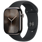 Artikelbild 1 für Apple Watch Series 10 46 mm Titan (GPS+Cellular) Sportarmband M/L schwarz, Artikelnummer 463249
