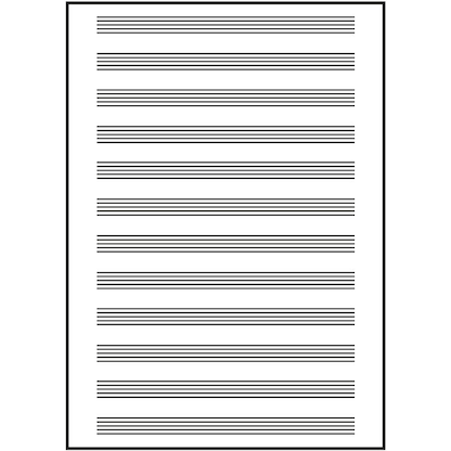 Artikelbild 6 für OXFORD Notenheft ohne Hilfslinien Lineatur 14 Notenlineatur DIN A4 ohne Rand, 8 Blatt, 1 St., Artikelnummer 884421